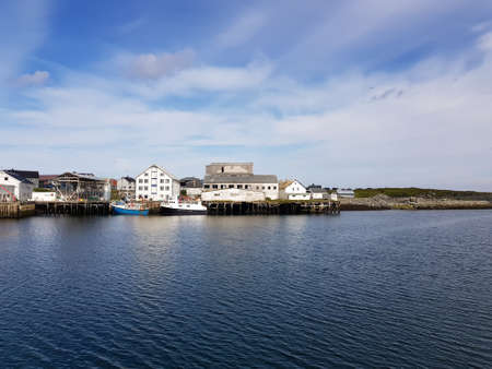 BERLEVAAG, NORWAY JULY 27, 2018 - Berlevaag fishing village in northern norway