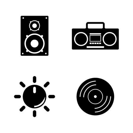 Simple related musical icons set.のイラスト素材