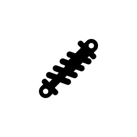 Automotive Shock Absorber. Flat Vector Icon. Simple black symbol on white backgroundのイラスト素材