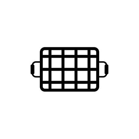Grill Grid. Flat Vector Icon. Simple black symbol on white backgroundのイラスト素材