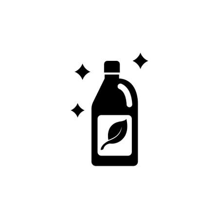 Cleaning Agent flat Vector Icon. Simple black symbol on white backgroundのイラスト素材
