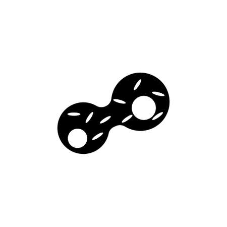 Dividing Cell with Nucleus. Flat Vector Icon. Simple black symbol on white backgroundのイラスト素材