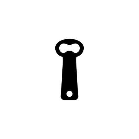 Bottle Opener. Flat Vector Icon. Simple black symbol on white backgroundのイラスト素材