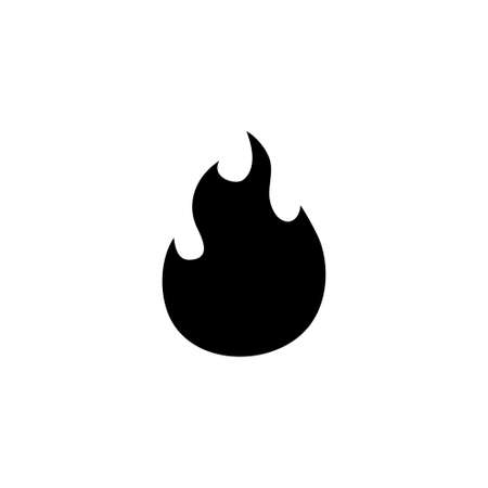 Fire Flames. Flat Vector Icon. Simple black symbol on white backgroundのイラスト素材