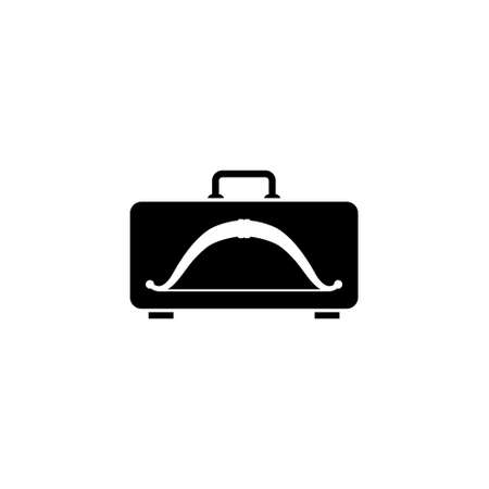 Bow in the Case. Flat Vector Icon. Simple black symbol on white backgroundの写真素材