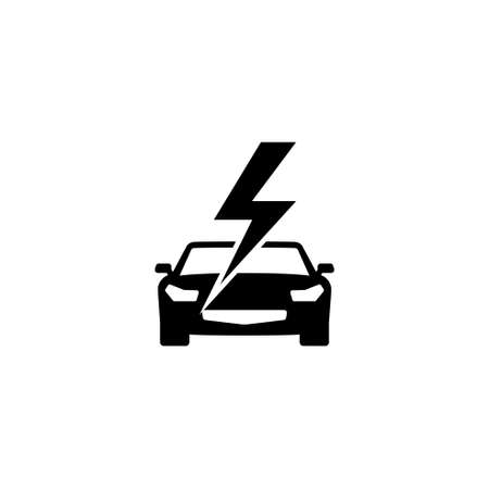 Fast Car. Flat Vector Icon. Simple black symbol on white backgroundの写真素材
