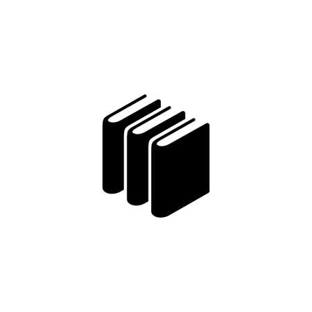 Books Stack. Flat Vector Icon. Simple black symbol on white backgroundの写真素材