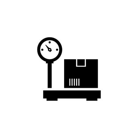 Industrial Cargo Weight Scale. Flat Vector Icon illustration. Simple black symbol on white background. Industrial Cargo Weight Scale sign design template for web and mobile UI elementの写真素材