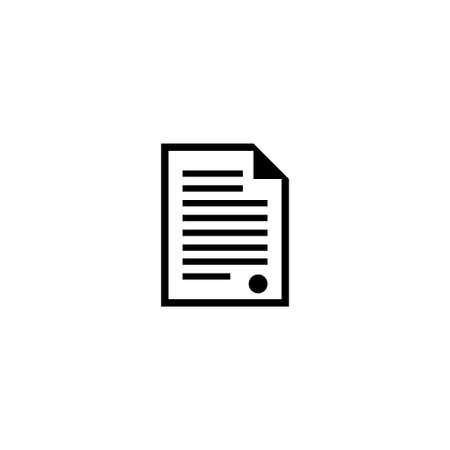 Certificate Document. Flat Vector Icon illustration. Simple black symbol on white background. Certificate Document sign design template for web and mobile UI elementの写真素材