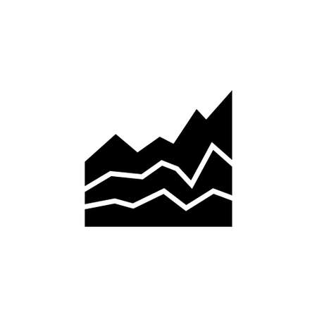 Business Diagram, Graph Chart. Flat Vector Icon illustration. Simple black symbol on white background. Business Diagram, Graph Chart sign design template for web and mobile UI elementのイラスト素材