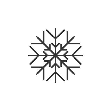 Snowflake. Black Icon Flat on white backgroundのイラスト素材