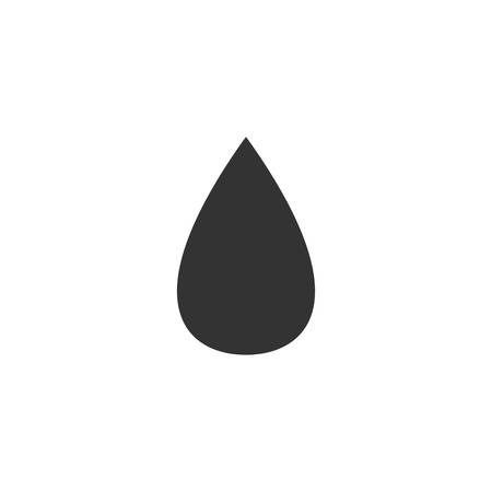 Water Drop. Black Icon Flat on white backgroundのイラスト素材