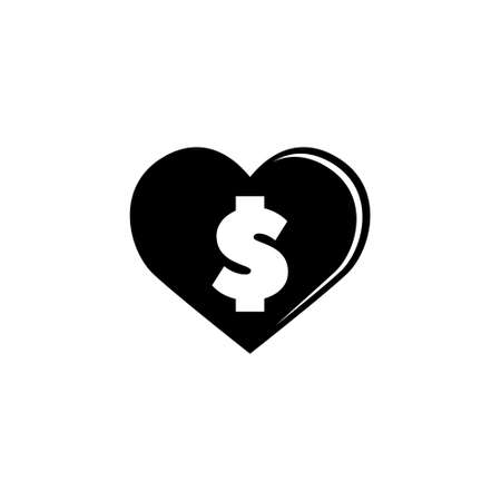 Donate Money, Donation. Flat Vector Icon illustration. Simple black symbol on white background. Donate Money, Donation sign design template for web and mobile UI elementのイラスト素材