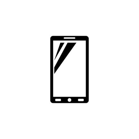 Smartphone, Mobile Phone. Flat Vector Icon illustration. Simple black symbol on white background. Smartphone, Mobile Phone sign design template for web and mobile UI elementのイラスト素材