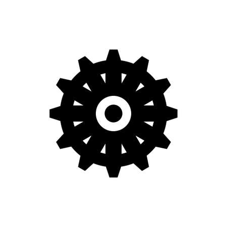 Ship Steering Wheel, Boat Rudder. Flat Vector Icon illustration. Simple black symbol on white background. Ship Steering Wheel, Boat Rudder sign design template for web and mobile UI elementのイラスト素材
