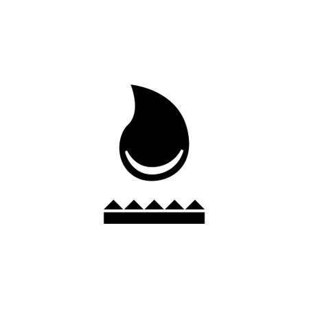 Oil, Water or Glue Drop. Flat Vector Icon illustration. Simple black symbol on white background. Oil, Water or Glue Drop sign design template for web and mobile UI elementのイラスト素材