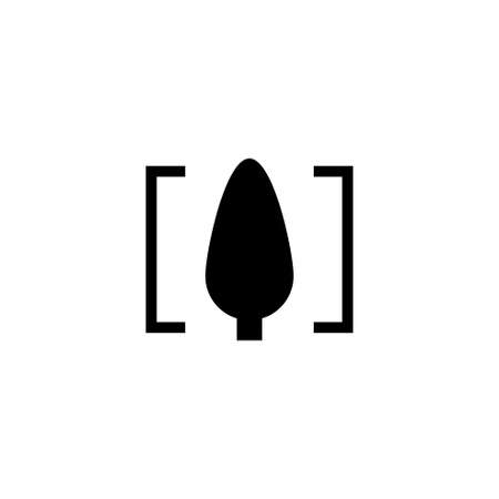 Tree Growth, Agriculture Sapling. Flat Vector Icon illustration. Simple black symbol on white background. Tree Growth, Agriculture Sapling sign design template for web and mobile UI elementのイラスト素材
