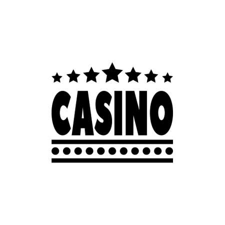 Casino Banner, Retro Billboard. Flat Vector Icon illustration. Simple black symbol on white background. Casino Banner, Retro Billboard sign design template for web and mobile UI elementのイラスト素材