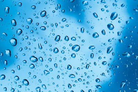 Rain drops on car glass