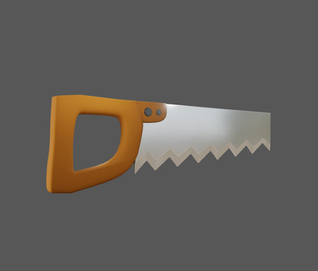 Hand saw icon. carpentry tool and instrument theme. Colorful design. Vector illustrationの写真素材