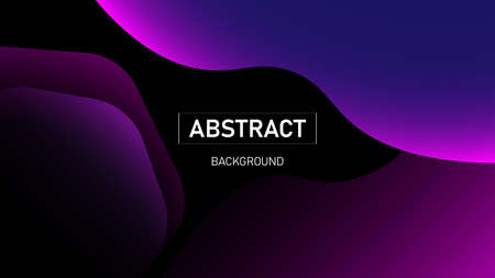 Abstract dark purple liquid waves futuristic web banner design. Blurred fluid wavy background. Eps...