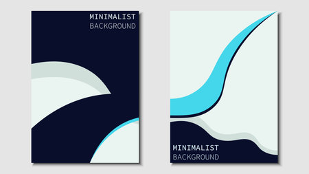 Minimalist design. Set of cover designs for books, magazines, brochures, pamphlets and more. A4 size design.のイラスト素材