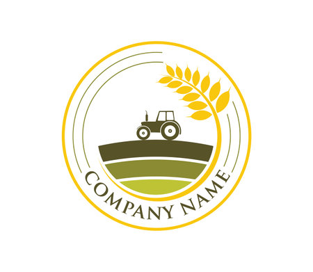 agriculture logo Design template, agriculture Symbol. farm. Vector illustrationのイラスト素材