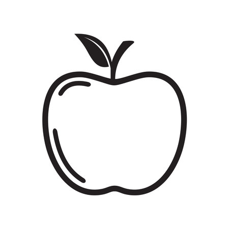 apple logo, vector design iconのイラスト素材