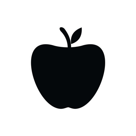 apple logo, vector design iconのイラスト素材