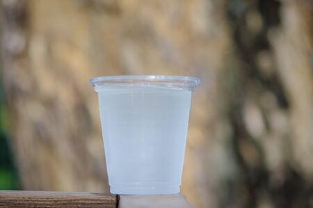 Glass of very cold waterの写真素材