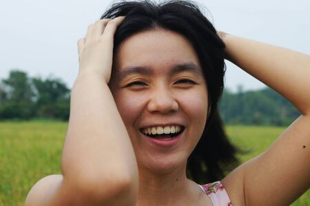 asia cute womenの写真素材