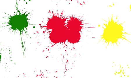 Three color splash paint effect vector for design your web poster, banner, background, template, etc.のイラスト素材
