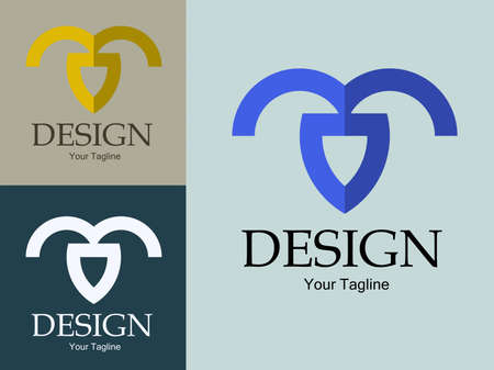 Modern and Simple for company symbol, corporate, design element, icon, graphic resource, etc.のイラスト素材