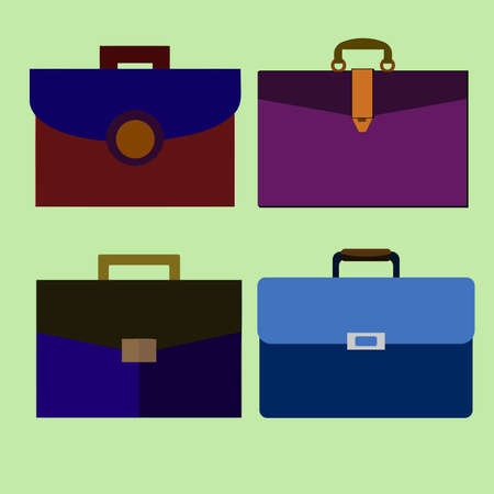 Set Of Work Bags Vector Illustration. Icon Set of Work Bags.のイラスト素材