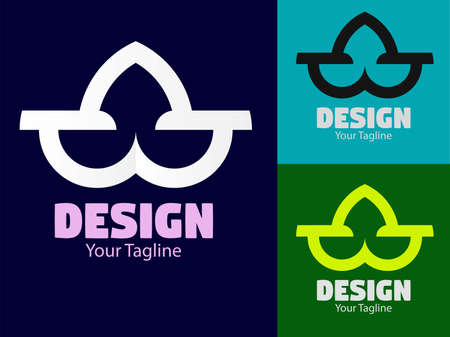 Abstract, simple and minimalist logo, symbol, icon, vector illustration for Company, Business, Trademark, Etc.のイラスト素材