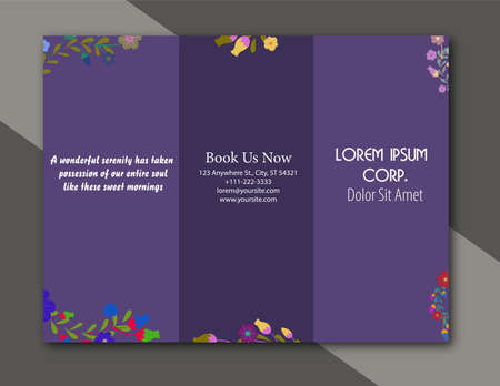 Modern design foliage poster brochure cover layout templateのイラスト素材