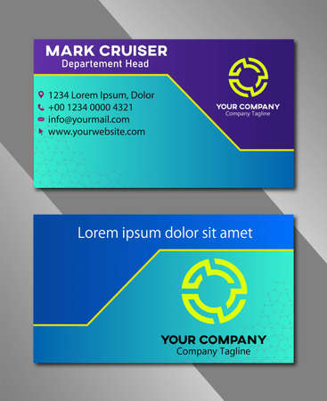 Modern, luxury and colorful stripe lines name card, editable business card template vectorのイラスト素材