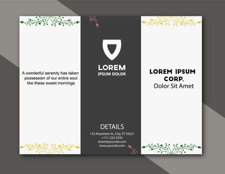Modern design foliage poster business brochure cover layout vector templateのイラスト素材