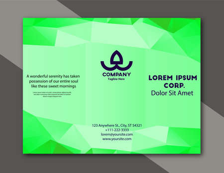 Green modern design poster business brochure cover layout vector templateのイラスト素材