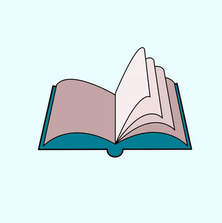 Illustration of opened book isolated on white backgroundのイラスト素材