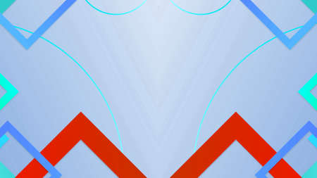 Colorful abstract with symmetrical drop shadow shapes effect background design