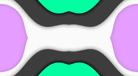 Colorful and elegant abstract symmetrical 3D shapes with paper cut style background design conceptの写真素材