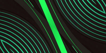 Modern and modern green background with symmetrical and 3D shapes line effect background design