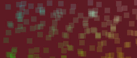Abstract squares with gradient color on red background design