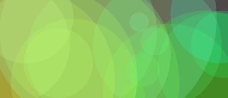 Abstract, simple and colorful background with circle shapes on gradientの写真素材