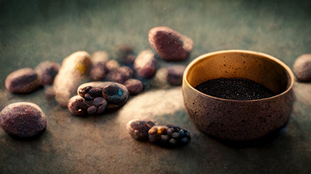 3D rendering. realistic coffee cup in the table. CG artwork illustrationの写真素材