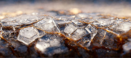 3D render. Ice cube texture with close up realistic background. 3D illustrationの写真素材