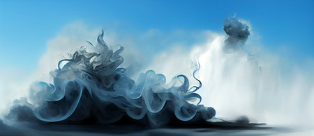Abstract smoke elements splash in the air splash wind mistの素材