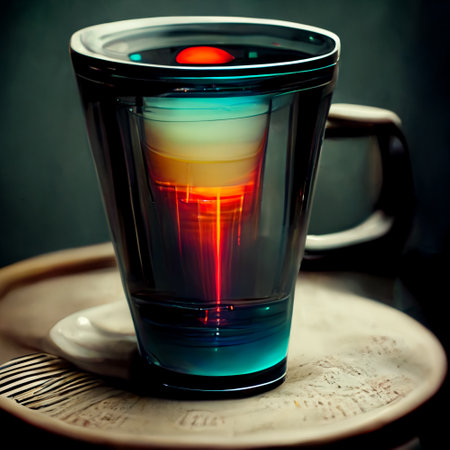Futuristic and high tech of a coffee cup.の素材