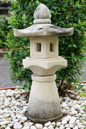 Chinese Sandstone Garden Sculpture in the Gardenの写真素材
